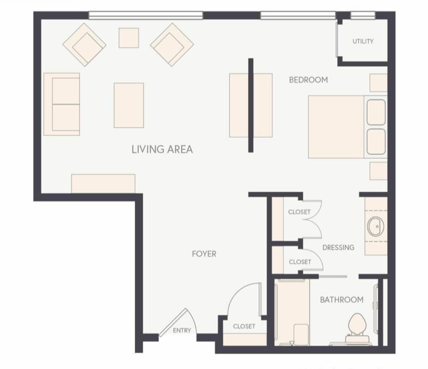 Studio D floor plan